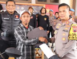 Ungkap Kasus Curanmor, Kapolres Pekalongan Kembalikan Motor Hasil Curian Kepada Korban