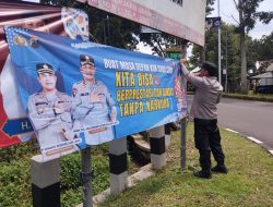 Cegah Bahaya Narkoba, Polres Pekalongan Pasang Spanduk Himbauan di Beberapa Titik