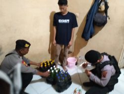 Polres Pekalongan Sita Puluhan Botol Ciu dan Minuman Keras Lainnya Saat Operasi Cipta Kondisi Jelang Lebaran  