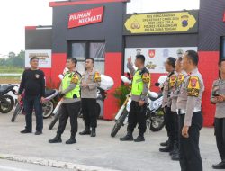 Di Rest Area 338 A, Kapolres Pekalongan Pantau Pemberlakuan One Way Saat Arus Balik Lebaran