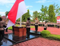 Pimpin Upacara Bendera Hari kesadaran Nasional, Kapolres Pekalongan Apresiasi Personil yang terlibat Operasi