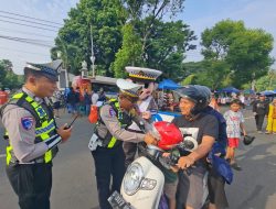 Satlantas Polres Pekalongan Sosialisasikan Tertib Berlalu Lintas di CFD Kajen