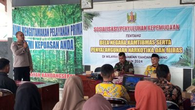 Kanit Binmas Berikan Penyuluhan Penyalahgunaan Narkoba kepada Pemuda Kecamatan Kandangserang