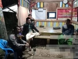 Sambangi Pos Ronda, Bhabinkamtibmas Polsek Wonopringgo Ajak Warga Jaga Stabilitas Kamtibmas Pasca Pungut Suara