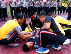 Dokkes Polres Pekalongan Gelar Latkatpuan Penanganan Korban Laka Lantas