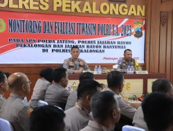 Itwasum Polri Laksanakan Monev di Polres Pekalongan