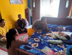 Polri Peduli, Polsek Wiradesa Berikan Bantuan Sosial kepada Balita Pengidap Radang Otak