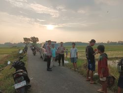 Bhabinkamtibmas Bersama Pemdes Tangkil Kulon Tindak Lanjuti Laporan Warga Terkait Banyak Tanaman Padi Milik Petani yang Rusak