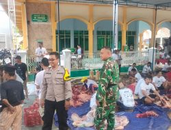 Polres Pekalongan dan Polsek Jajaran Pantau Pemotongan Hewan Kurban