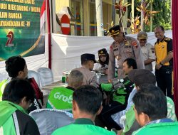 Polres Pekalongan Gelar bakti Kesehatan Gratis kepada Pengemudi Ojek