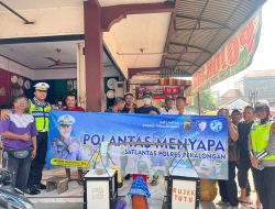 Polantas Sapa Driver Angkudes di Kajen, Satlantas Pekalongan Gaungkan Keselamatan Berlalu Lintas