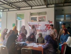 Polsek Paninggaran Gelar Pelayanan Baksos KB Kes dalam Rangka Menyemarakkan Hari Bhayangkara Ke-79