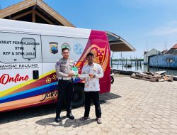 Permudah Pelayanan, Satlantas Polres Pekalongan Gelar Samsat Keliling di Daerah Pesisir Kabupaten Pekalongan