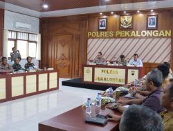 Cegah Longsor, Kapolres Pimpin Rapat Koordinasi Bahas Alih Fungsi Lahan Hutan di Petungkriyono