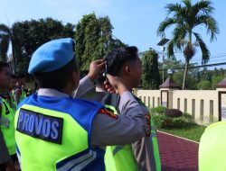 Jamin Pelayanan Profesional Nataru, Propam Polres Pekalongan Gelar Gaktibplin Usai Apel Pagi